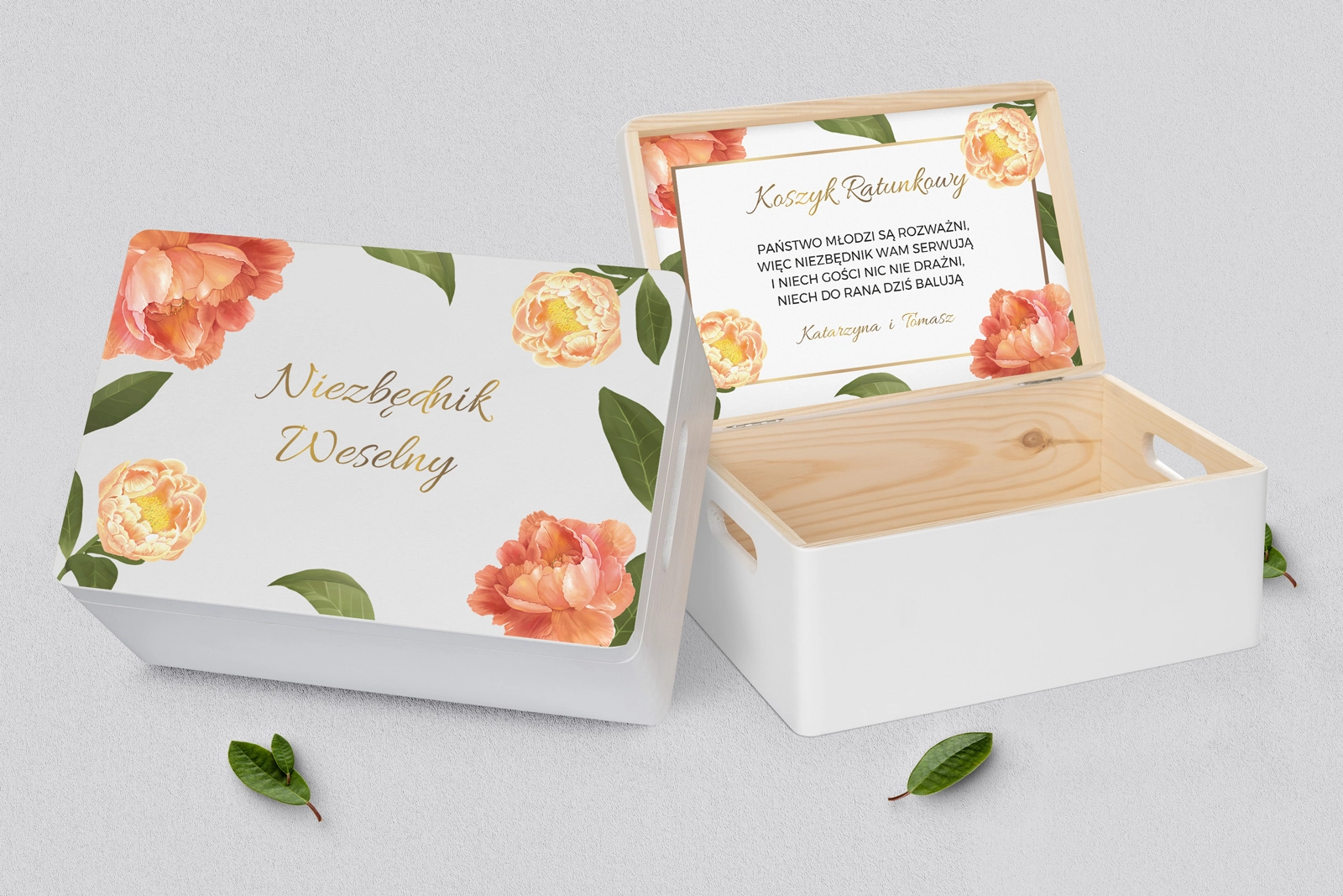 Koszyczek ratunkowy weselny biały - Dream Motyw 5