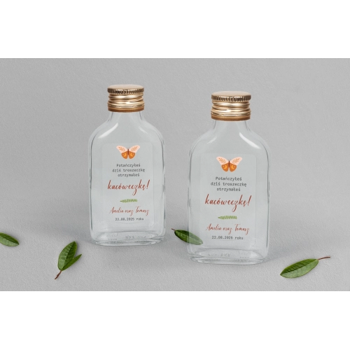 Buteleczka - Piersiówka Butterflies - Motyw 1