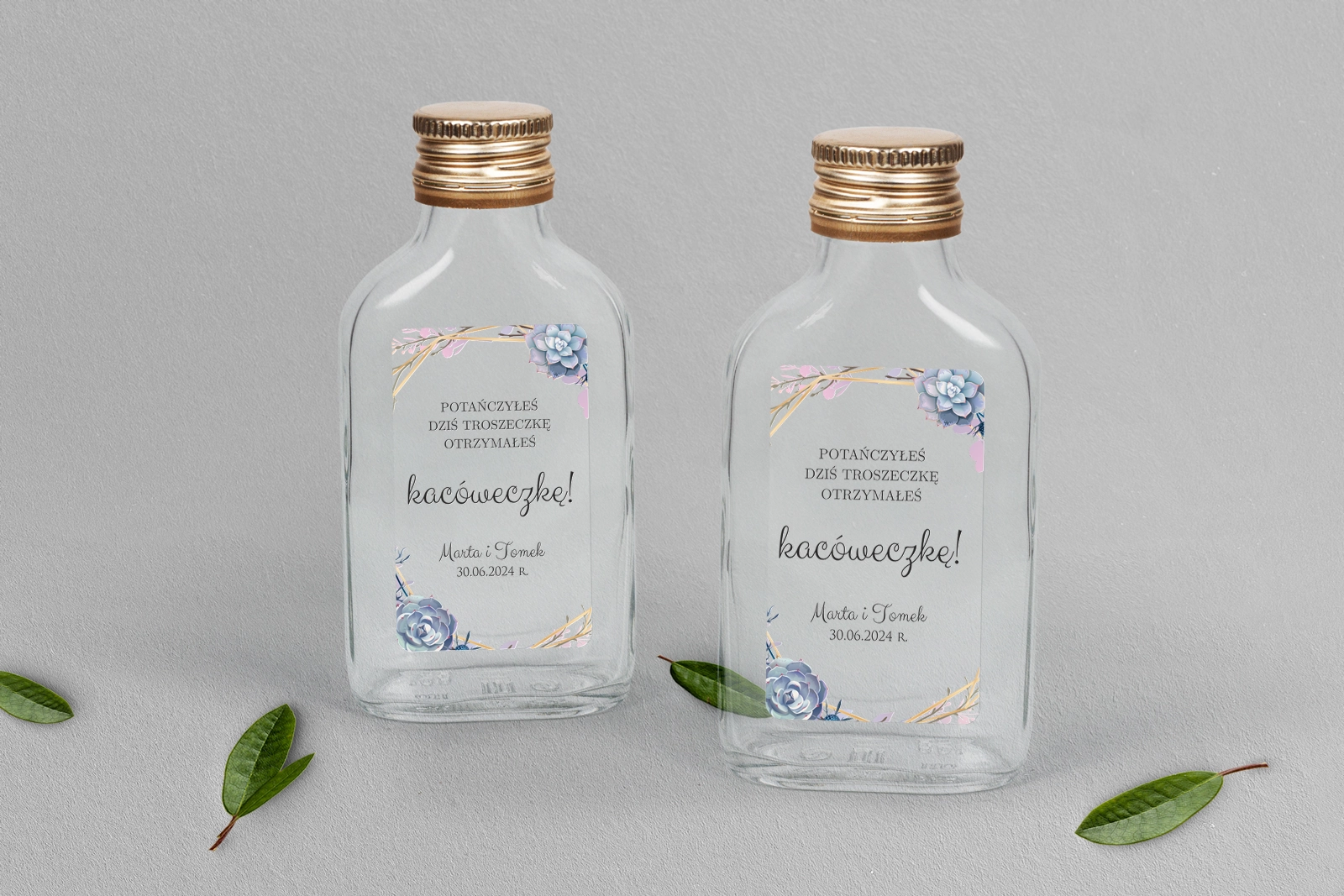 Buteleczka - Piersiówka Flowers & Frame Motyw 6