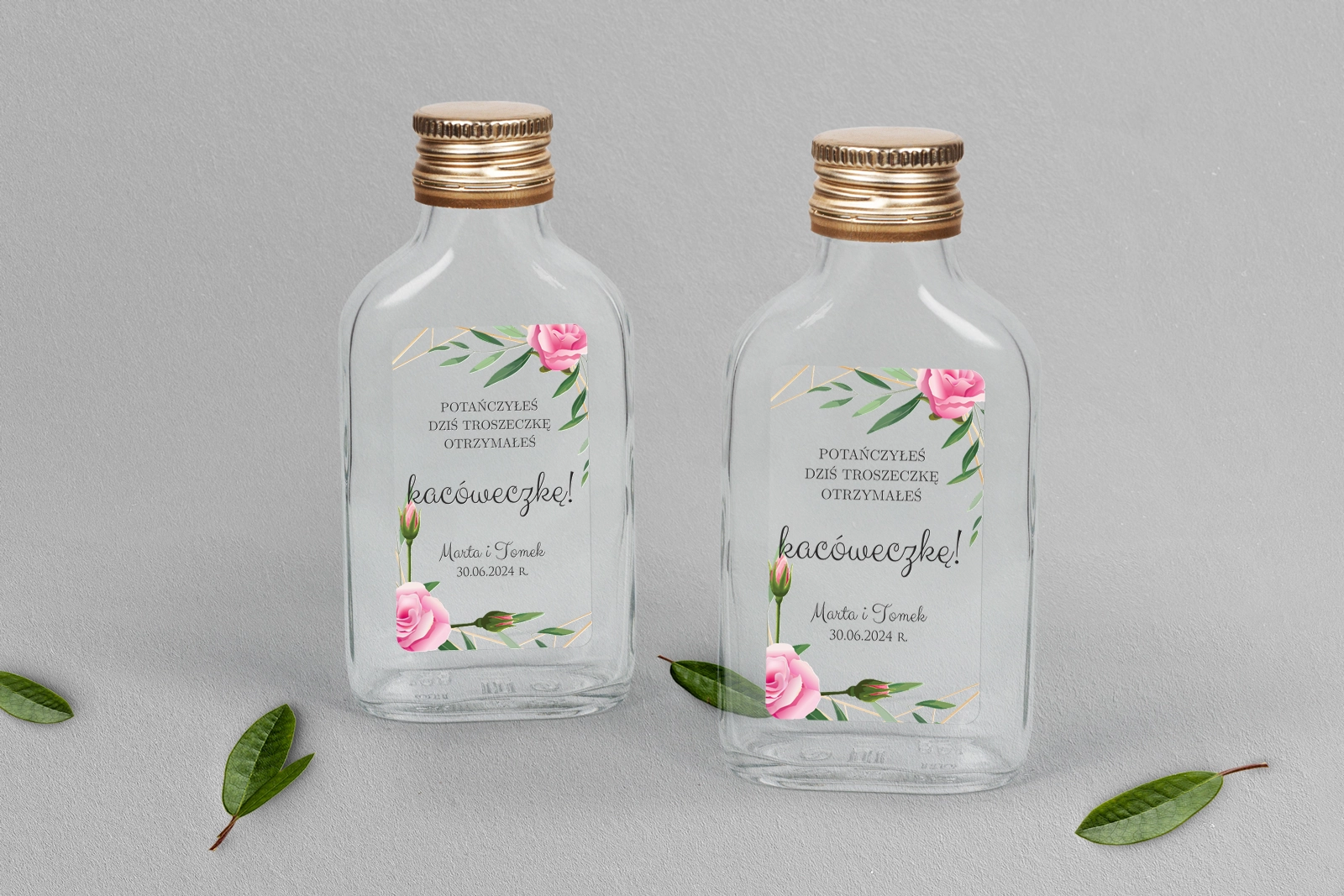 Buteleczka - Piersiówka Flowers & Frame Motyw 4