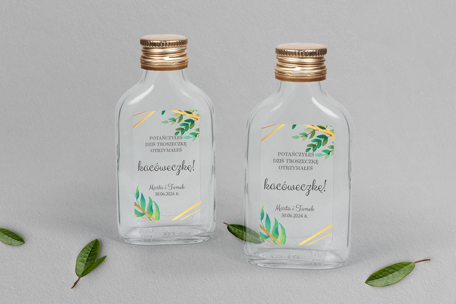 Buteleczka - Piersiówka Flowers & Frame Motyw 2