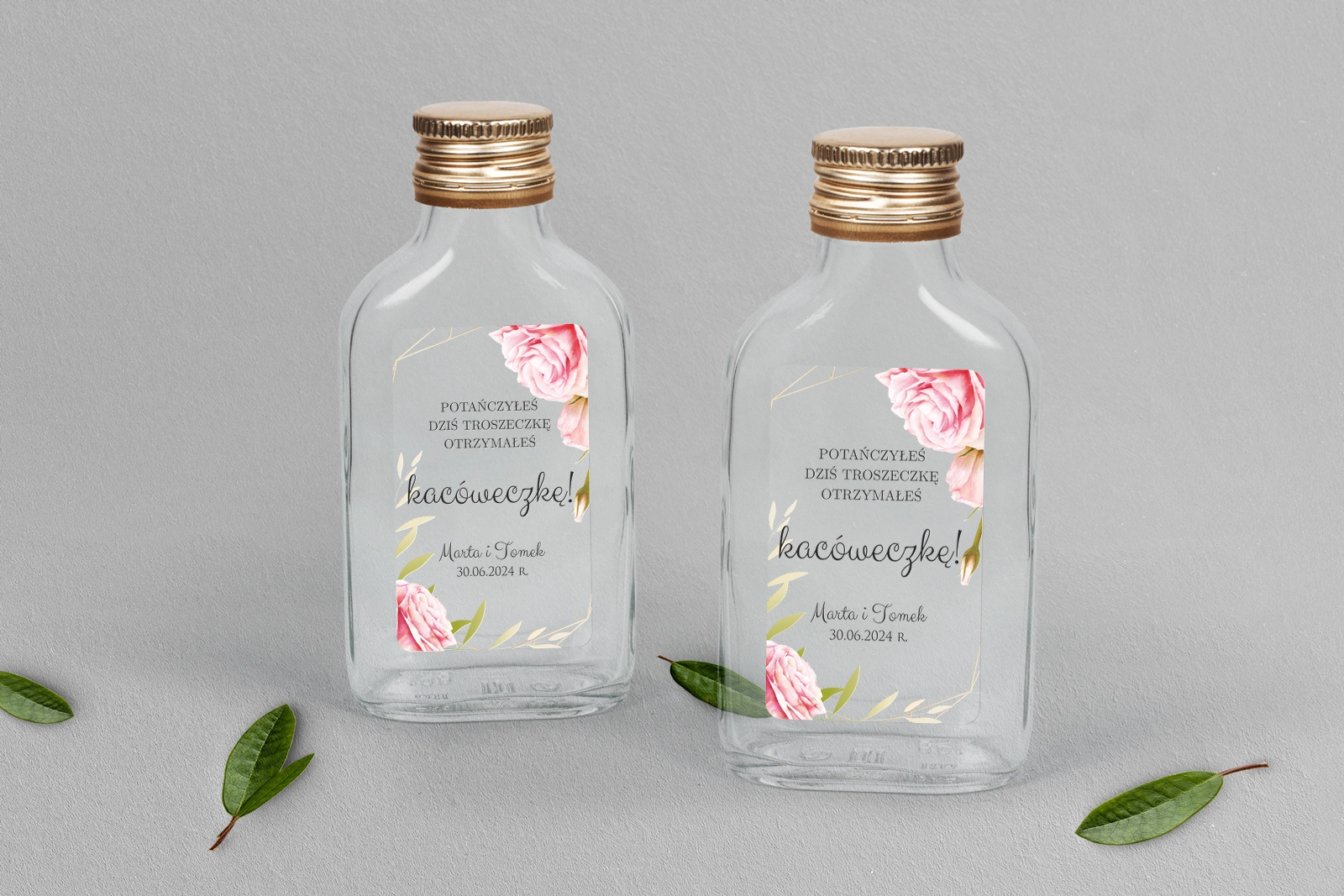 Buteleczka - Piersiówka Flowers & Frame Motyw 5