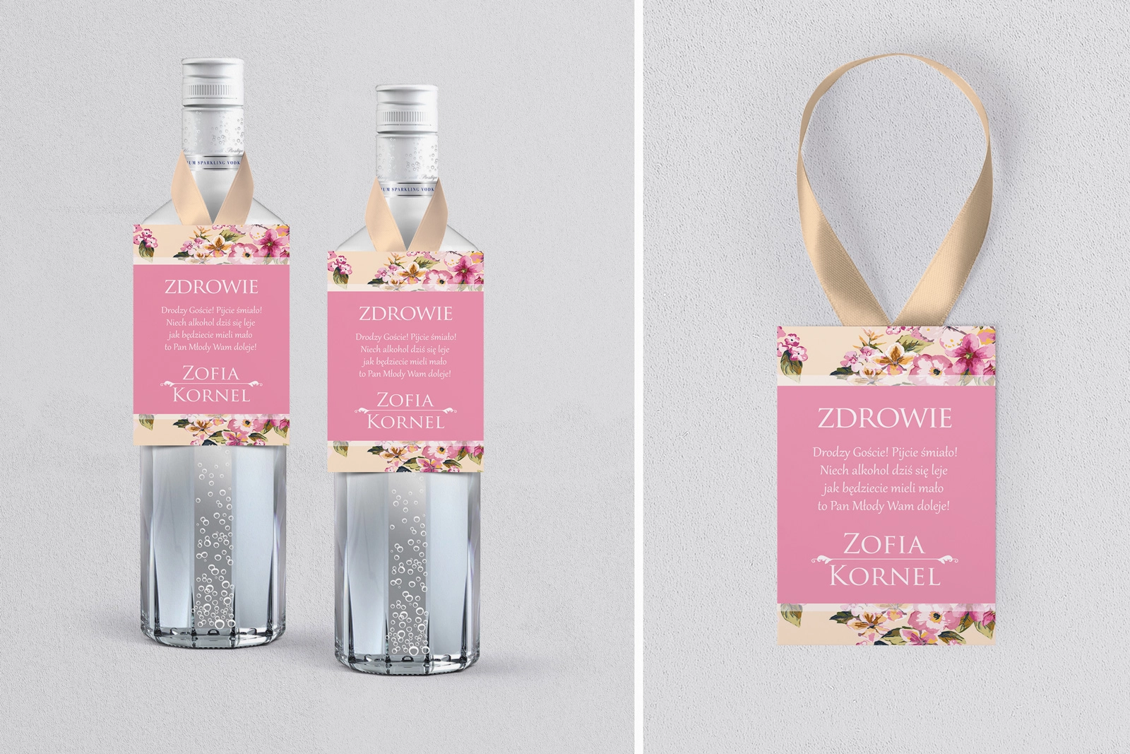 Zawieszka na alkohol Kwiatowe Pole Motyw 5