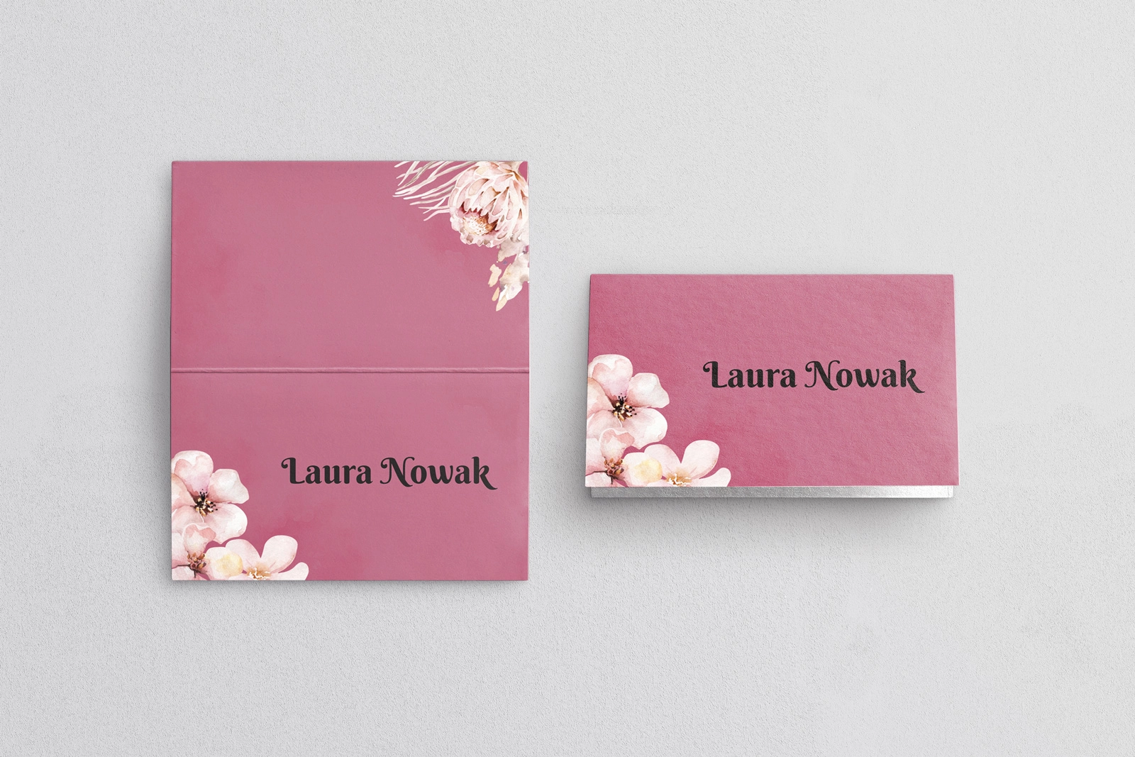 Winietki ślubne składane Loretta - Motyw 1