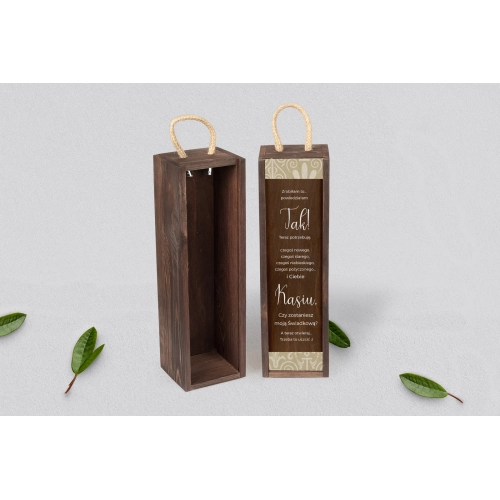 Prośba o Świadkowanie - SNW brązowa Vintage Motyw 1