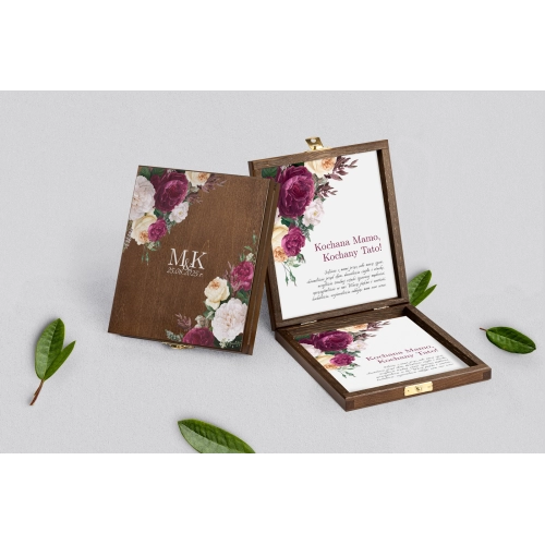 Zaproszenie dla Rodziców - brązowe Fabello Motyw 1