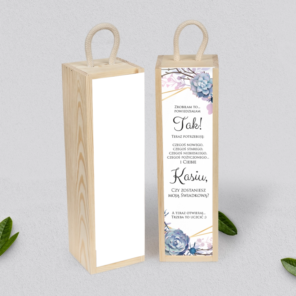 Prośba o Świadkowanie - SNW Akryl naturalna Flowers & Frame Motyw 6