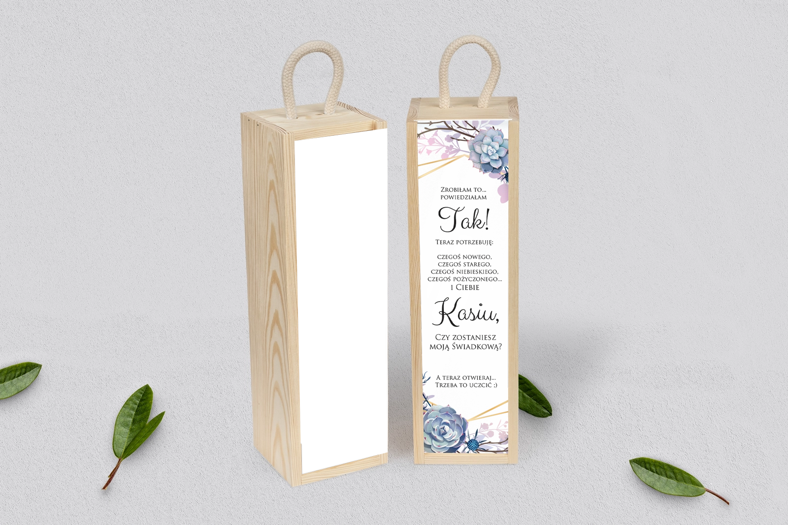 Prośba o Świadkowanie - SNW Akryl naturalna Flowers & Frame Motyw 6