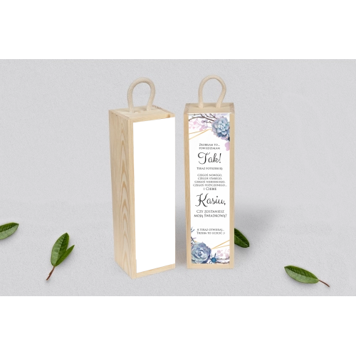 Prośba o Świadkowanie - SNW Akryl naturalna Flowers & Frame Motyw 6