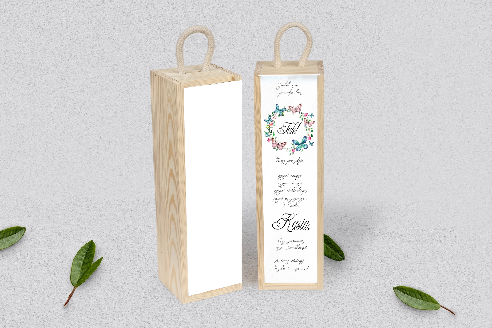 Prośba o Świadkowanie - SNW Akryl naturalna Akwarelowe Wianki Motyw 3