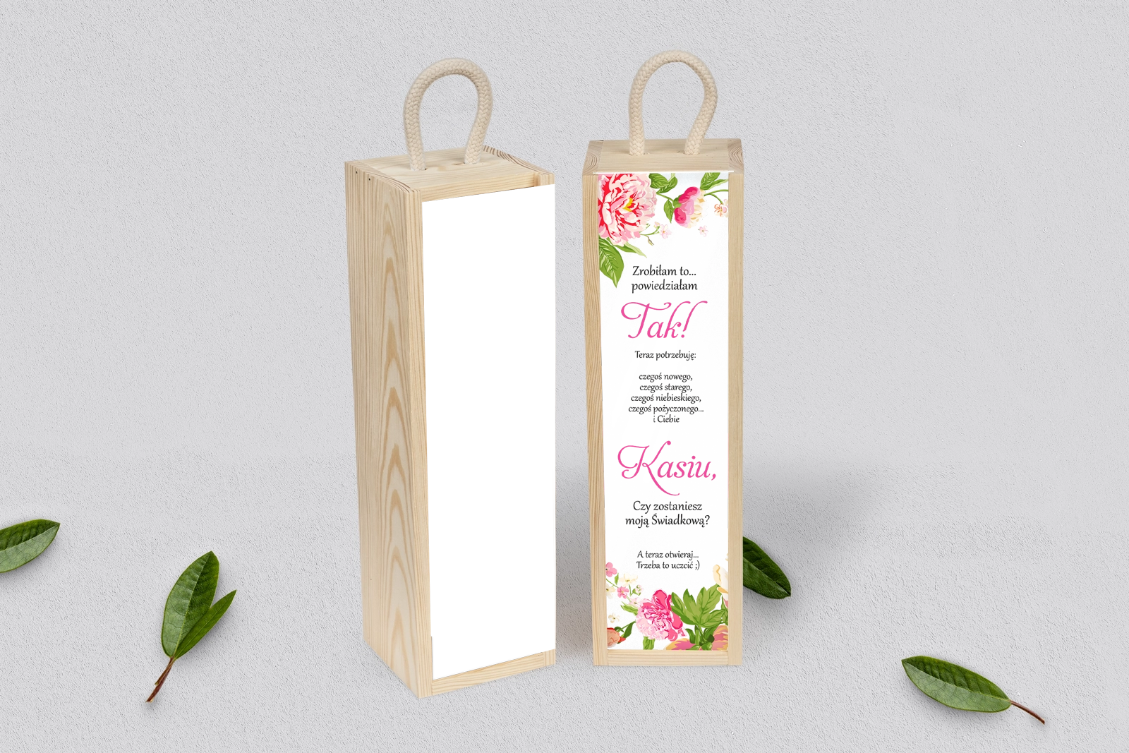 Prośba o Świadkowanie - SNW Akryl naturalna Serca Kwiat Motyw 1