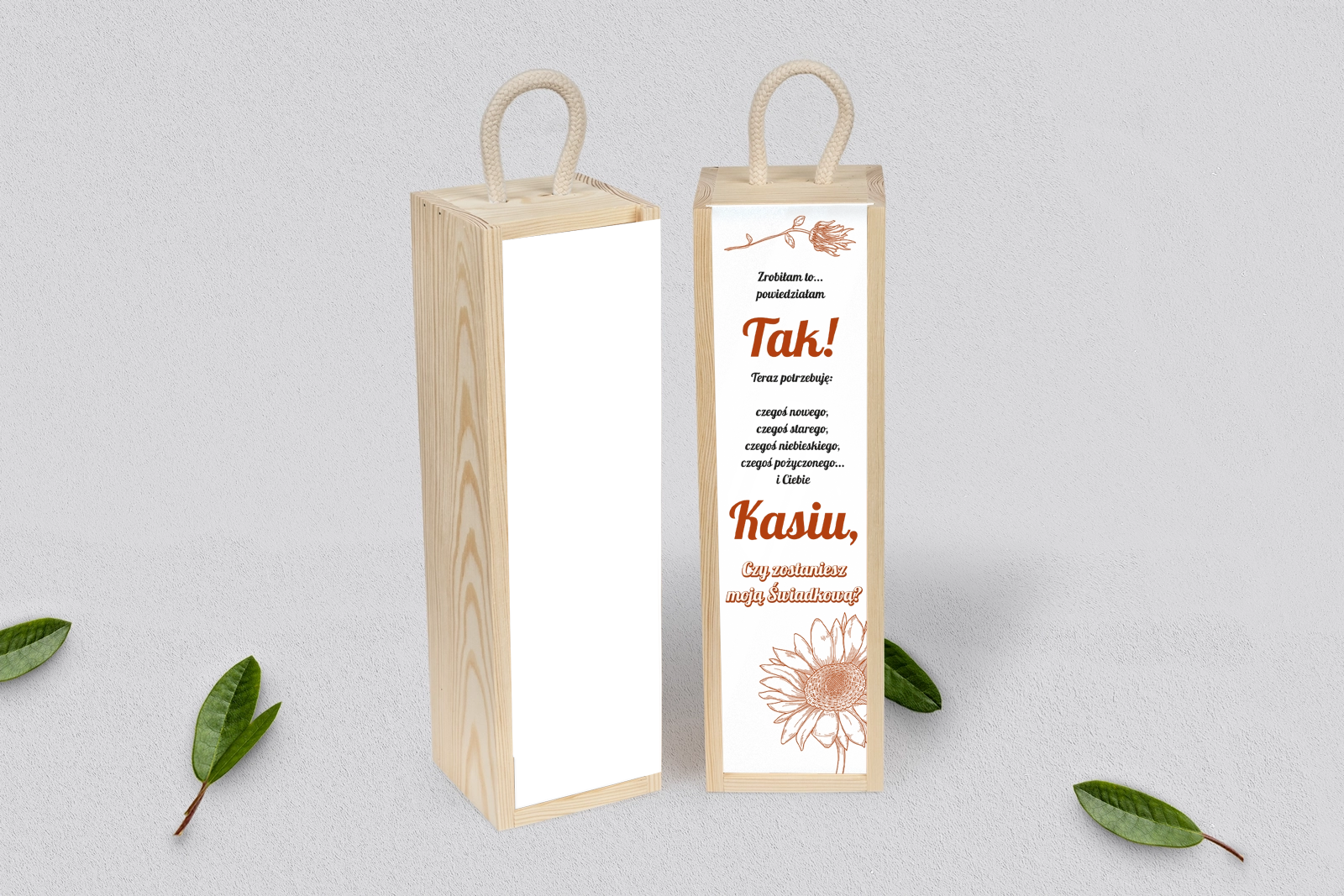 Prośba o Świadkowanie - SNW Akryl naturalna Sunflowers Motyw 2