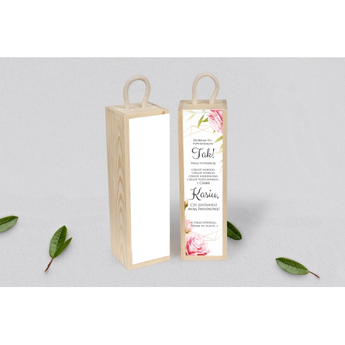 Prośba o Świadkowanie - SNW Akryl naturalna Flowers & Frame Motyw 5