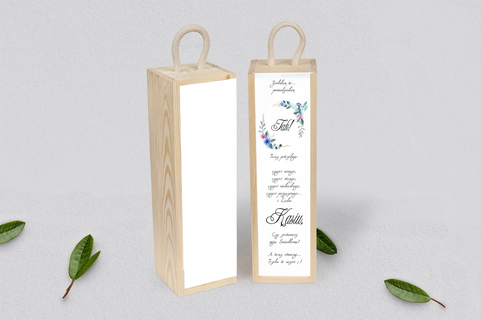 Prośba o Świadkowanie - SNW Akryl naturalna Akwarelowe Wianki Motyw 8