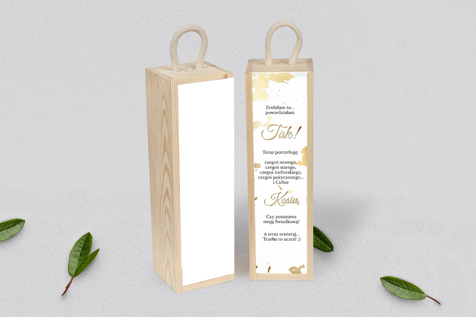 Prośba o Świadkowanie - SNW Akryl naturalna Marmur & Złoto Motyw 5