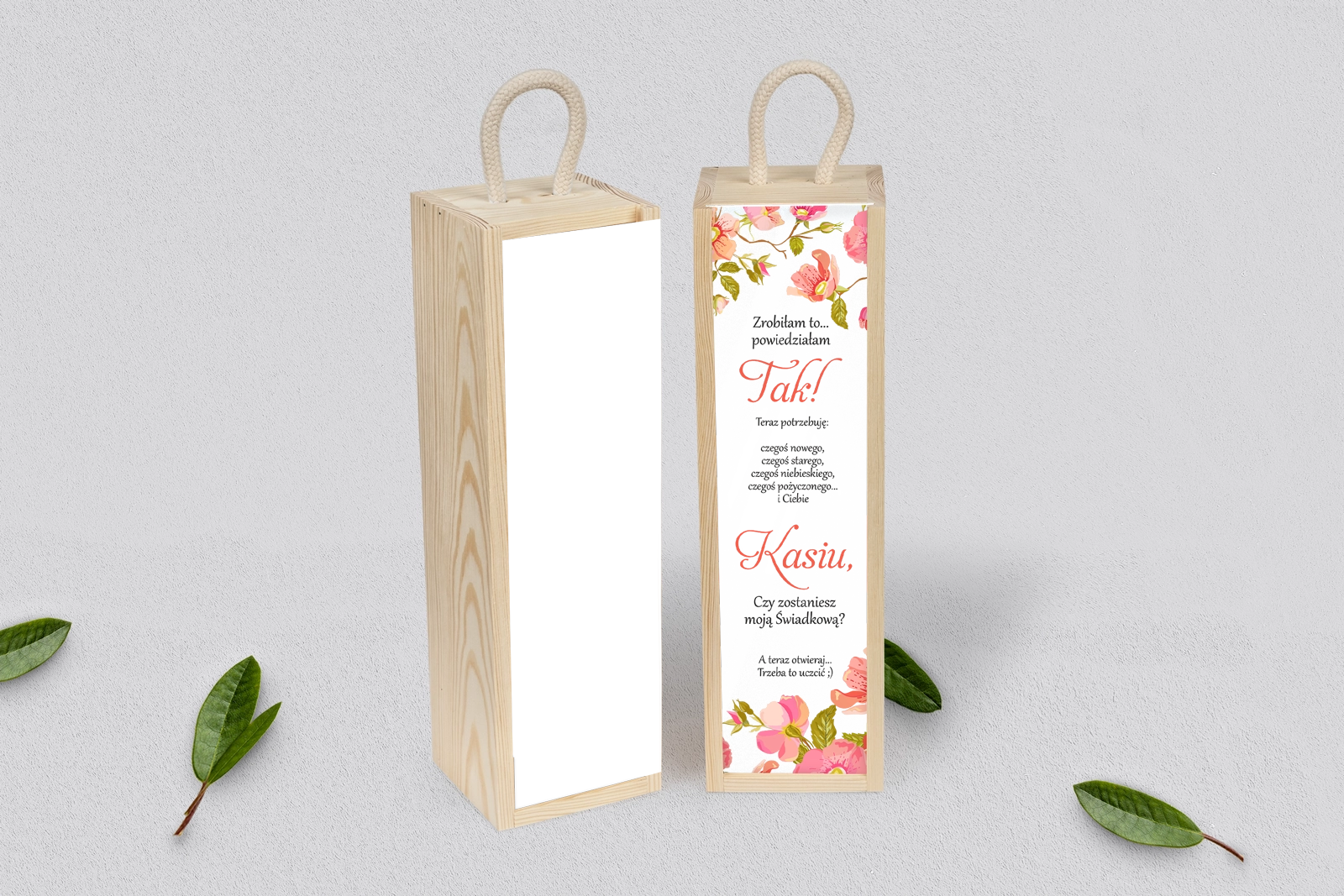 Prośba o Świadkowanie - SNW Akryl naturalna Serca Kwiat Motyw 5