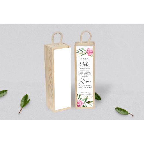 Prośba o Świadkowanie - SNW Akryl naturalna Flowers & Frame Motyw 4