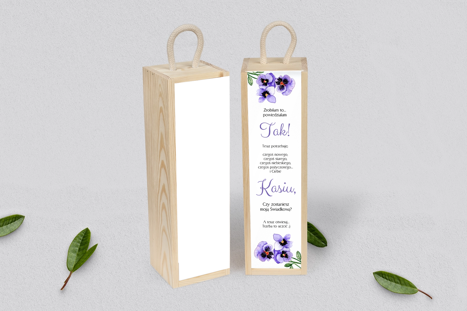 Prośba o Świadkowanie - SNW Akryl naturalna Sweet Love Motyw 3