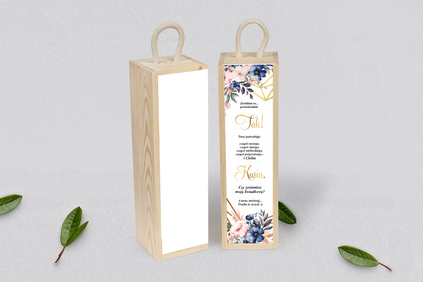 Prośba o Świadkowanie - SNW Akryl naturalna Geom. Serce Motyw 2