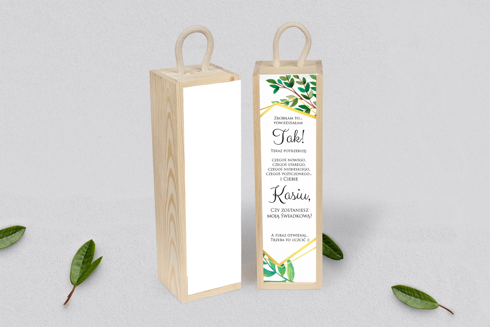 Prośba o Świadkowanie - SNW Akryl naturalna Flowers & Frame Motyw 2