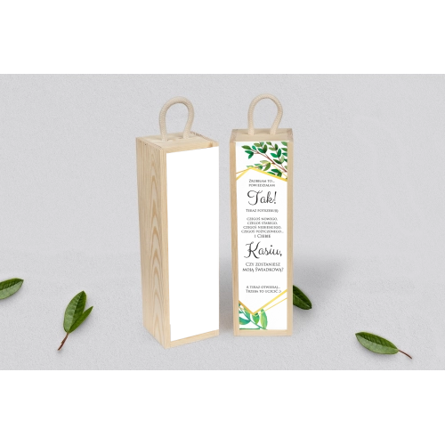 Prośba o Świadkowanie - SNW Akryl naturalna Flowers & Frame Motyw 2