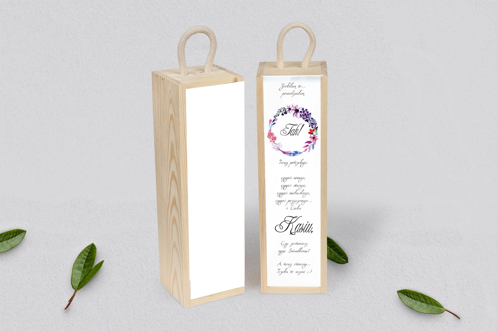 Prośba o Świadkowanie - SNW Akryl naturalna Akwarelowe Wianki Motyw 7