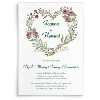 Zaproszenia ślubne Heart of Flowers - Motyw 3
