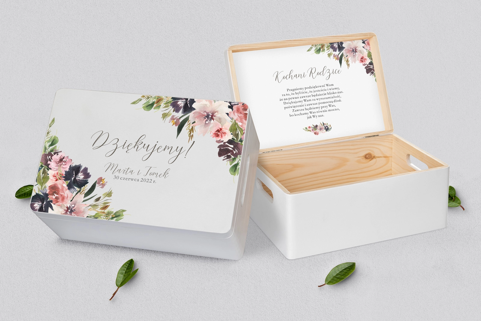 Skrzyneczka dla Rodziców - biała PasteLove Motyw 4