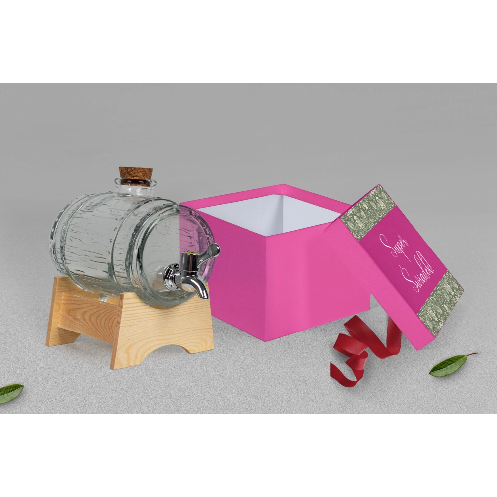 Antałek - opakowanie różowe Vintage Motyw 2