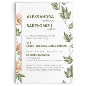 Zaproszenia ślubne Lea - Motyw 3