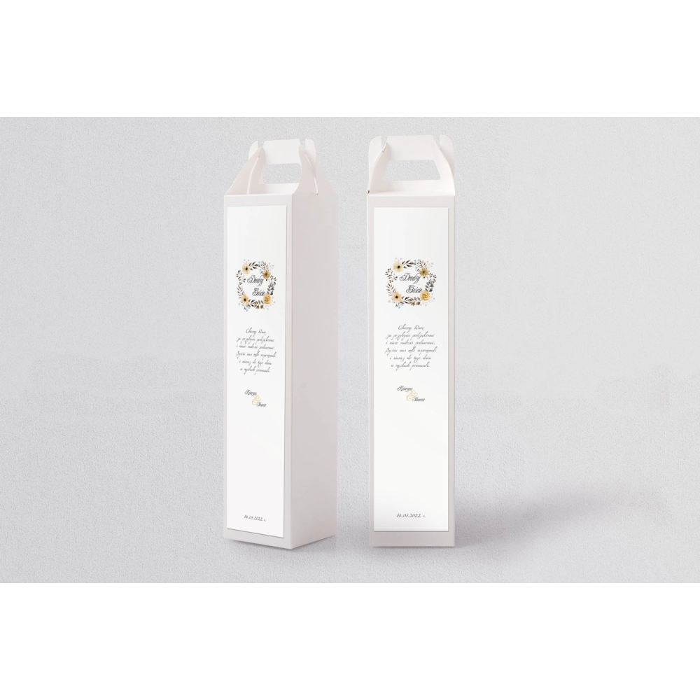 Pudełko na alkohol Akwarelowe Wianki Motyw 4