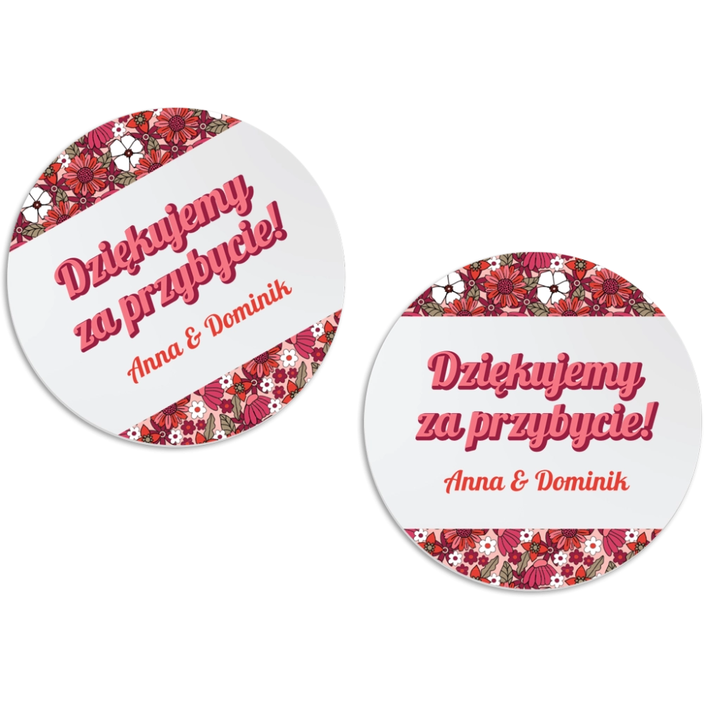 Magnes Okrągły - Retro Style Motyw 2
