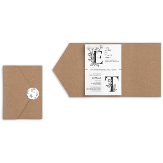 Zaproszenia ślubne w&nbsp;etui Letters- motyw 2