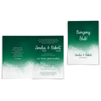 Zaproszenia ślubne Cloud - Składane Motyw 3