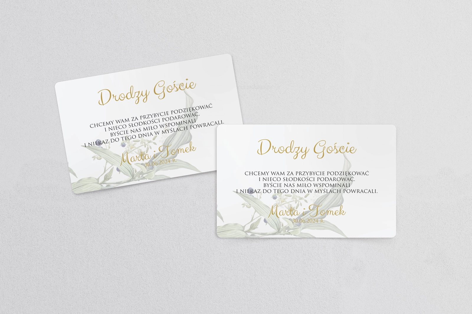 Naklejki na ciasto weselne Liście Motyw 2