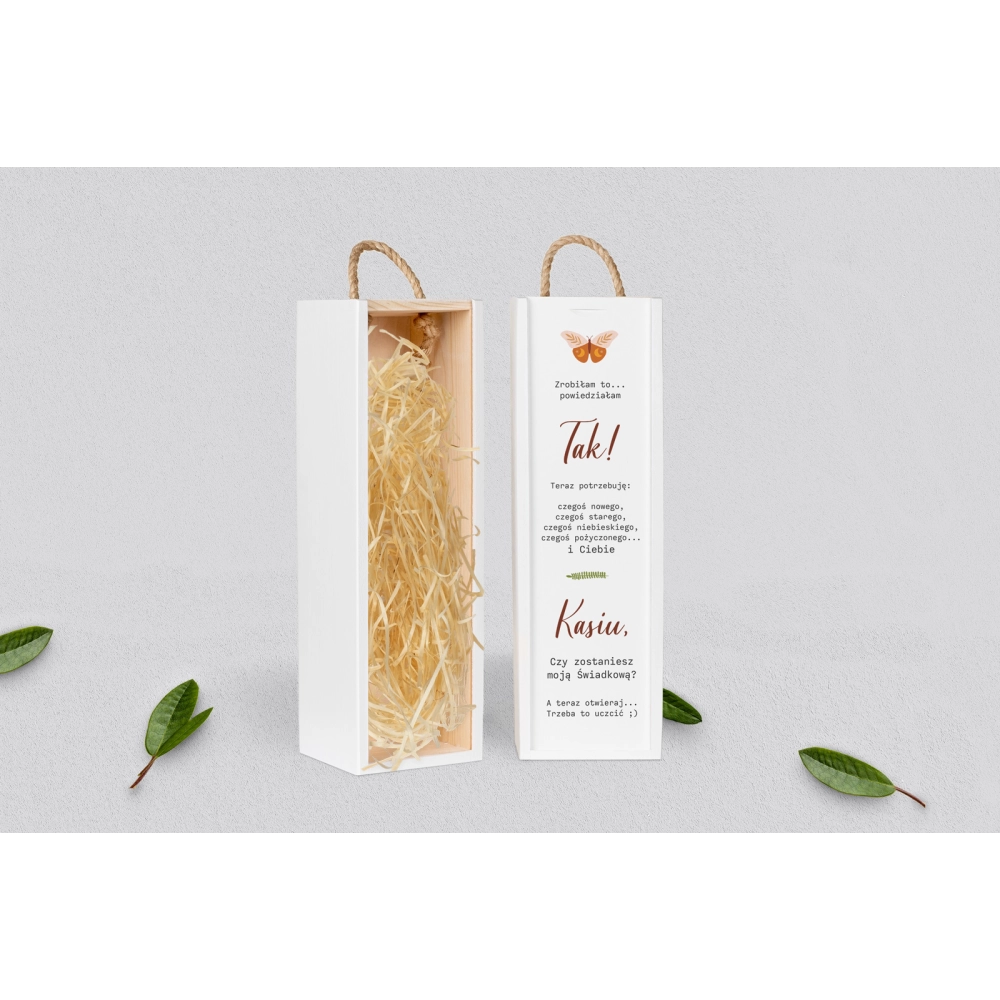 Prośba o&nbsp;Świadkowanie - SNW biała Butterflies - Motyw 1