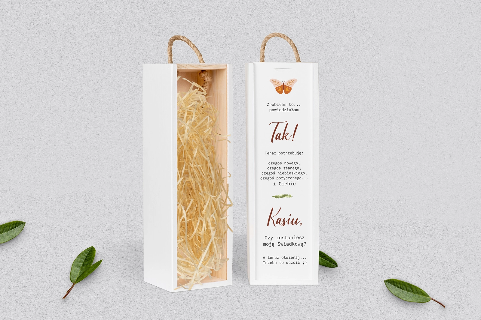 Prośba o Świadkowanie - SNW biała Butterflies - Motyw 1