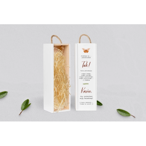 Prośba o Świadkowanie - SNW biała Butterflies - Motyw 1