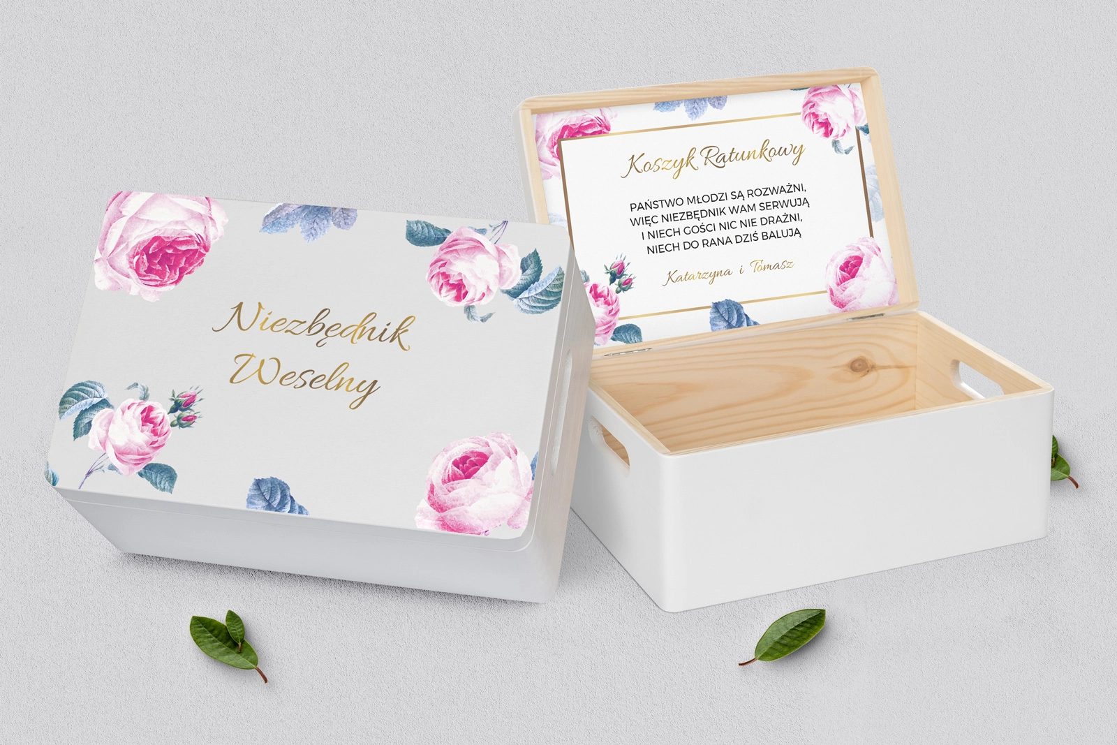 Koszyczek ratunkowy weselny biały - Dream Motyw 3