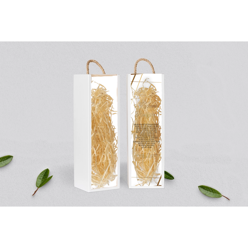 Skrzynka dla Rodziców - SNW Biała Marmur & Złoto - Motyw 2