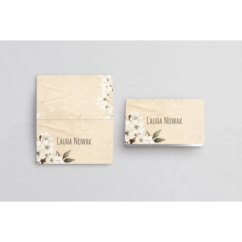 Winietki ślubne składane Old Fashion - Motyw 3