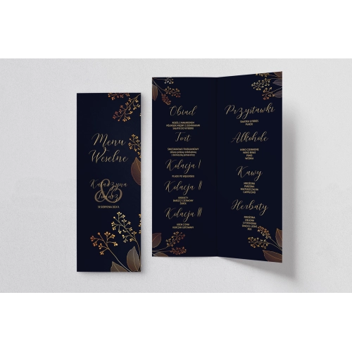 Menu Weselne Goldish - Motyw 1