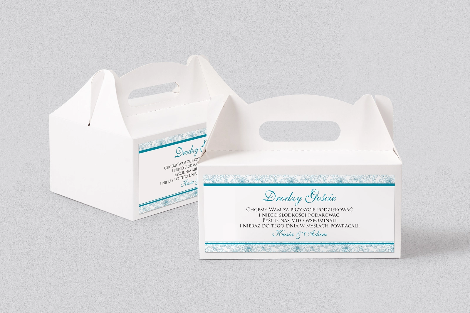 Pudełko na ciasto weselne Ornaments - Motyw 8