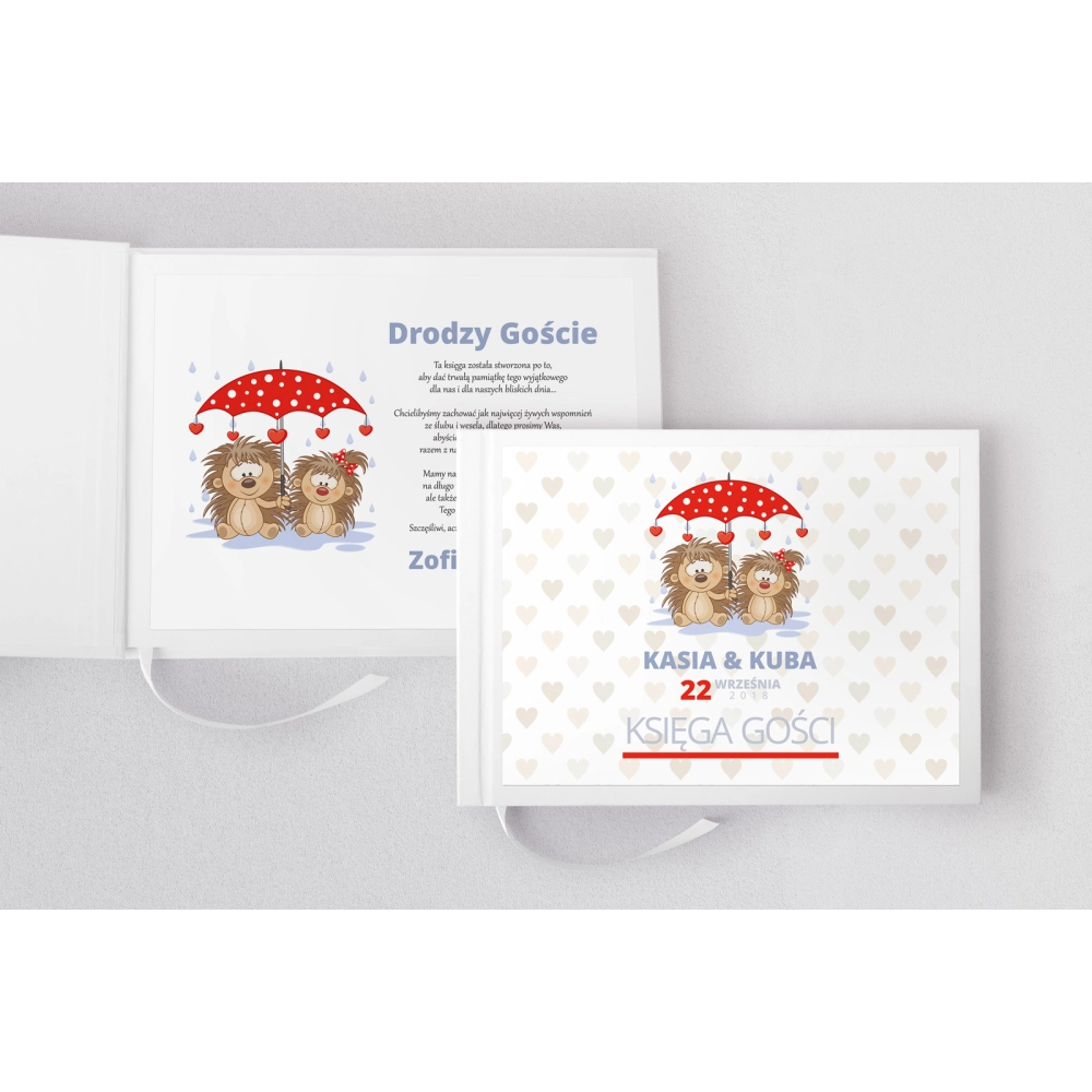 Księga Gości Weselnych Uroczy Deszcz Motyw 16