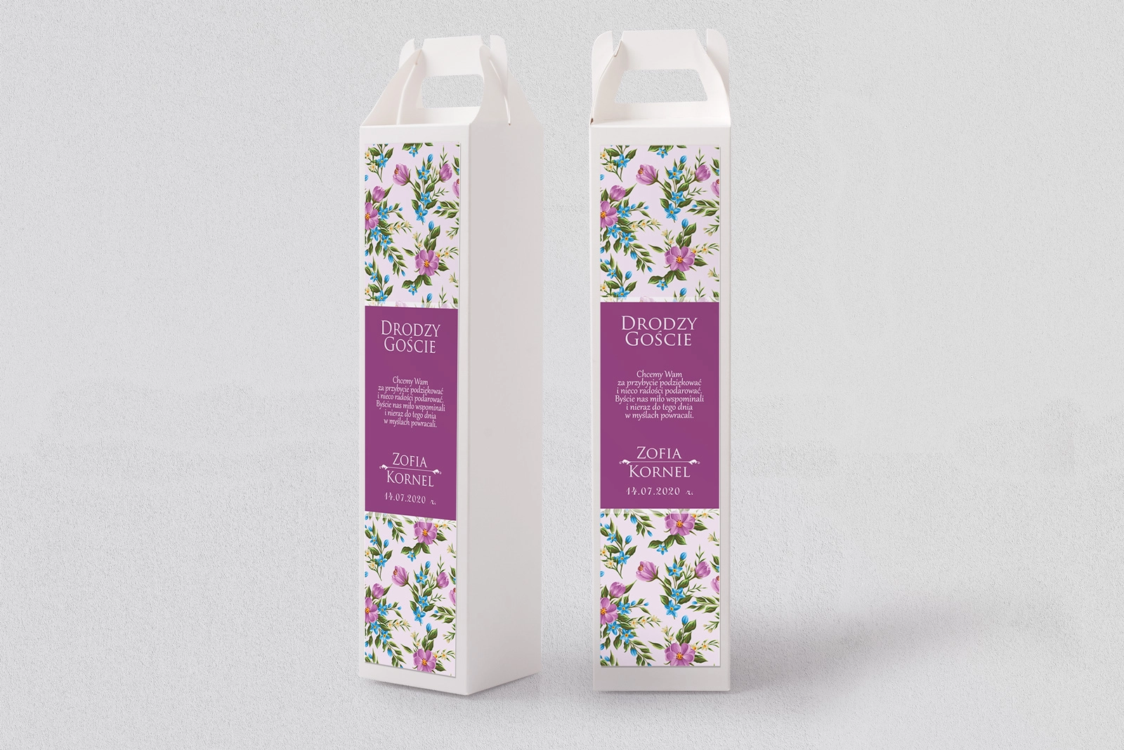 Pudełko na alkohol Kwiatowe Pole Motyw 2