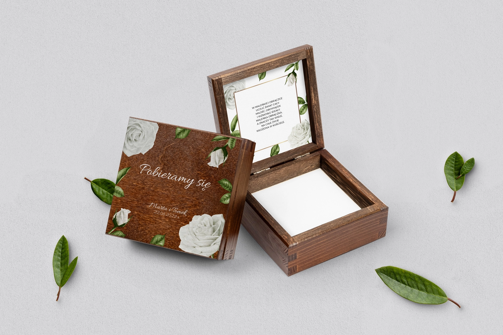 Pudełko na obrączki brązowe - Dream Motyw 1