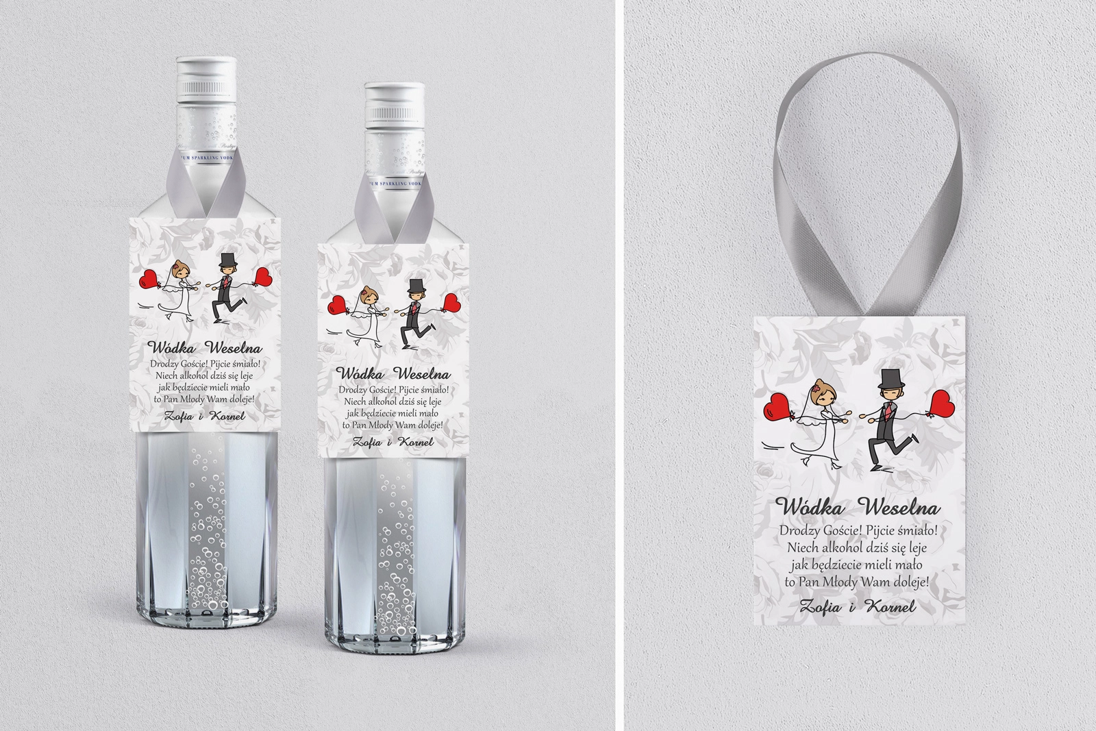 Zawieszka na alkohol Zakochani - Motyw 5