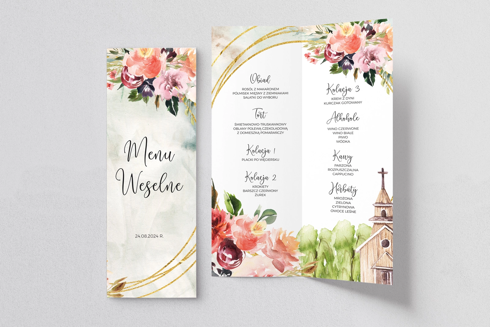 Menu Weselne Spring Love - Motyw 1