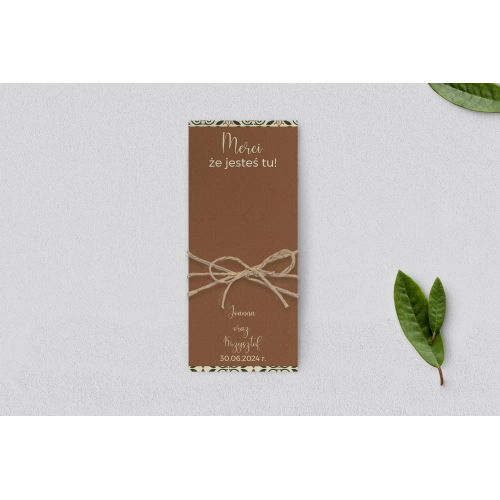 Podziękowanie Merci - Karteczka Vintage - Motyw 3