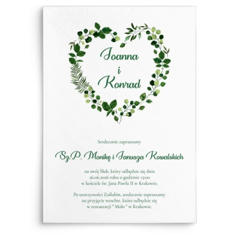 Zaproszenia ślubne Heart of Flowers - Motyw 2